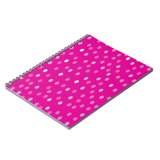 Magenta Polka Dots Notitieboek (Linkerzijde)