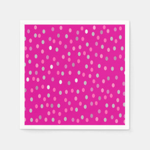 Magenta Polka Dots Servet