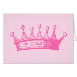 Magenta Princess Crown on Pink Background