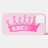 Magenta Princess Crown on Pink Background Case-Mate iPhone Case (Achterkant (horizontaal))