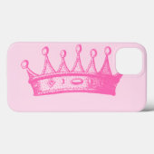 Magenta Princess Crown on Pink Background Case-Mate iPhone Case (Achterkant (horizontaal))