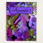 Magenta Purple bleu Hydrangeas fleurs mariage (Devant)