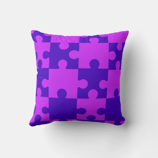 Magenta puzzel kussen (Achterkant)