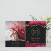 magenta red agate bivoudig brochure (Staand voorkant)