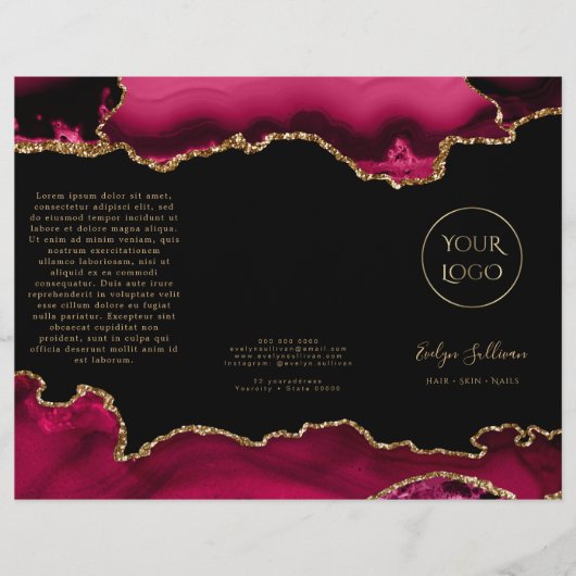 magenta red agate brochure (Voorkant)
