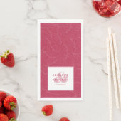 Magenta Red Bride & Groom Pattern Servet (Insitu)