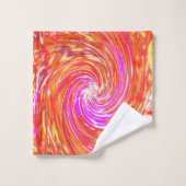 Magenta rétro et couleurs d'automne florale (Gant de toilette)