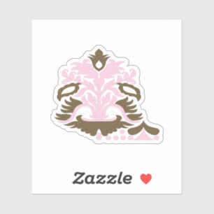 Magenta-rood, geelachtig Oranje decoratief Sticker