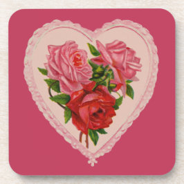 Magenta  Roos Harde Valentijn Bier Onderzetter