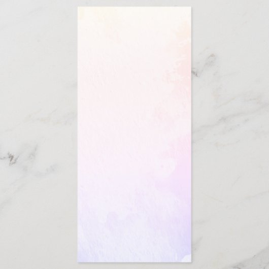 Magenta Rose Aquarelle Feuille Floral Mariage Menu (Dos)