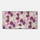 Magenta Rose Aquarelle Florales Spirale (Recto)