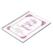 Magenta Rose Cluster Border Griefs Journal (Côté gauche)