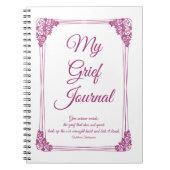 Magenta Rose Cluster Border Griefs Journal (Devant)