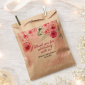 Magenta rose rose Kraft sacs de faveur brun (Coupé)