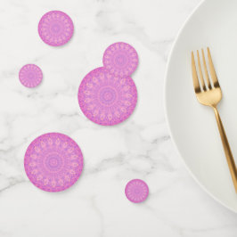 magenta roze baard doilies confetti