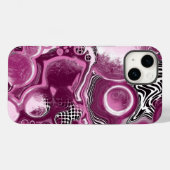 magenta roze digitale rondverf Case-Mate iPhone case (Achterkant (horizontaal))