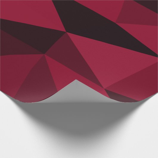 magenta roze, donkerzwart, geometrisch vermaasd cadeaupapier (Hoek)