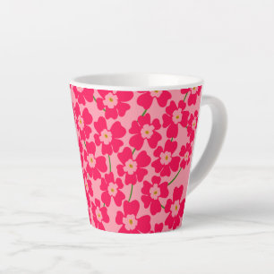 Magenta roze fantasy-ventilatorkracht latte mok
