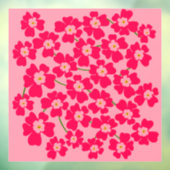 Magenta roze fantasy-ventilatorkracht raamsticker (Vel 3)