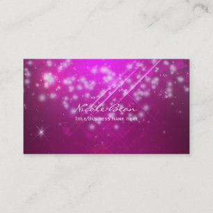 Magenta Roze Glitter Glamour Zakelijke Kaart Visitekaartje
