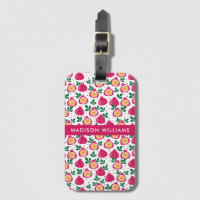 Magenta Roze Granaatappel Fruitpatroon Aangepaste