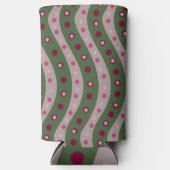 Magenta Roze Groen Springtime Polka Dot Patroon (Voorkant)