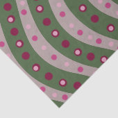Magenta Roze Groen Springtime Polka Dot Patroon Tissuepapier (Detail)