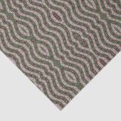 Magenta roze groene Springtime Polka Dot Patroon Tissuepapier (Detail)