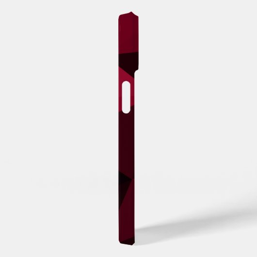 Magenta roze rood zwart geometriepatroon Monogram Case-Mate iPhone Case (Achterkant / Rechts)