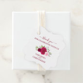 Magenta & Roze Rozen Elegante bruiloft Bedankt Bedankjes Labels (In situ)