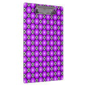 Magenta roze Stippen Black White Lattice Patroon Klembord (Rechts)