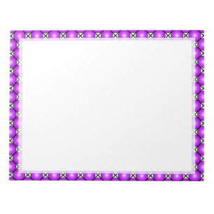 Magenta roze Stippen Black White Lattice Patroon Notitieblok