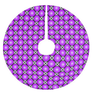 Magenta Roze Stippen Zwart Wit Lattice Patroon Kerstboom Rok