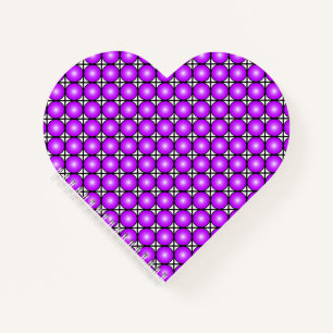 Magenta Roze Stippen Zwart Wit Lattice Patroon Notitieboek