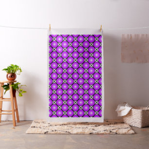 Magenta Roze Stippen Zwart Wit Lattice Patroon Stof