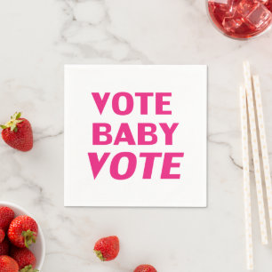 magenta roze woorden " baby stemming " papier napk servet