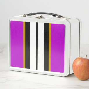 Magenta Roze Zwart Wit Verticaal Racing Stripes