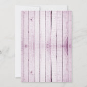 Magenta Rustic Faire-part de mariage Monogramme (Dos)