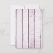 Magenta Rustic Monogramme Invitation à la douche n (Dos)