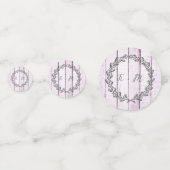 Magenta Rustic Monogramme Mariage Confetti (Devant)