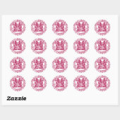 Magenta Shuan Xi Ronde Sticker (Vel)