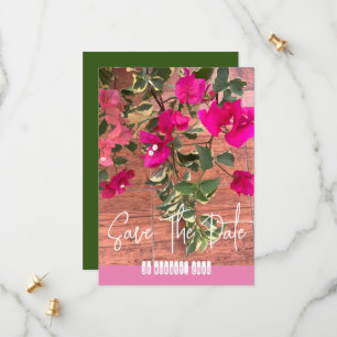 magenta sinaasappel bougainvillea of papierbloem save the date