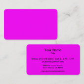Magenta Solid Color Visitekaartje (Voorkant / Achterkant)