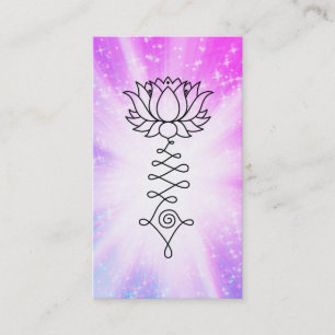 *~* Magenta Sparkles Lotus Reiki Healing Energy Visitekaartje