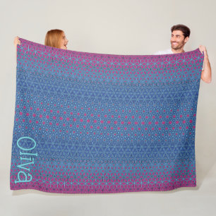 Magenta-ster metamorf fleece deken