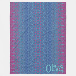 Magenta-ster metamorf fleece deken