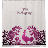 Magenta Thanksgiving Turquie rideau de douche flor (Devant)