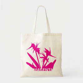 MAGENTA - Tote bag con Flor del paraiso 