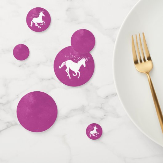 Magenta Unicorn Mariage Table Confetti (Groupe)