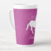 Magenta Unicorn persoonlijke latte Mok (Linkerhoek)